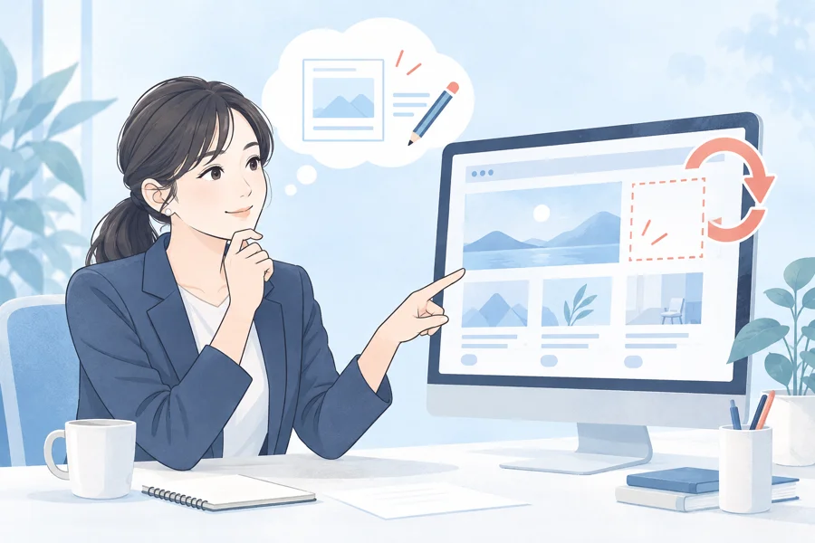 修正箇所を伝えようとする人
