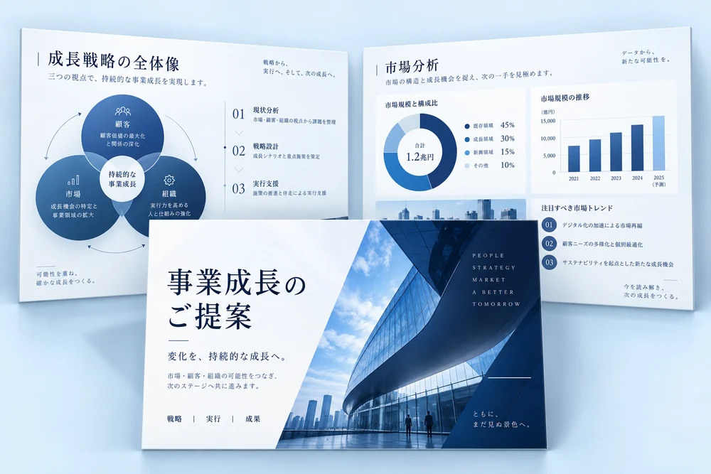 提案書とプレゼンテーションの制作イメージ